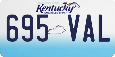 KY license plate 695VAL