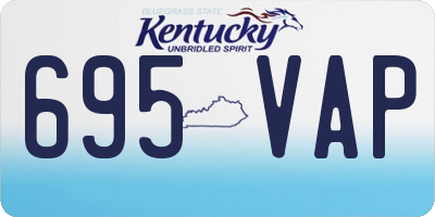 KY license plate 695VAP