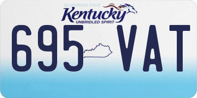 KY license plate 695VAT
