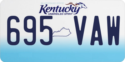 KY license plate 695VAW