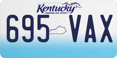 KY license plate 695VAX