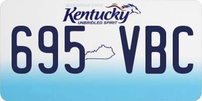 KY license plate 695VBC