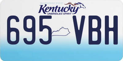 KY license plate 695VBH