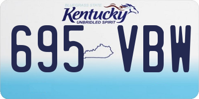 KY license plate 695VBW