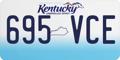 KY license plate 695VCE