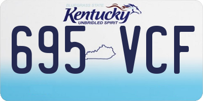 KY license plate 695VCF