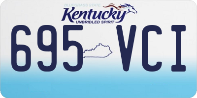 KY license plate 695VCI