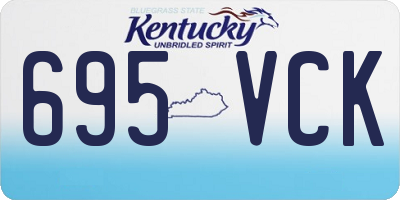 KY license plate 695VCK