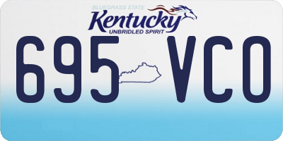 KY license plate 695VCO