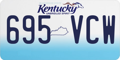 KY license plate 695VCW