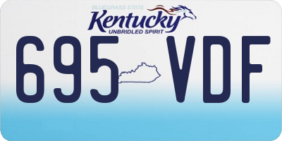 KY license plate 695VDF