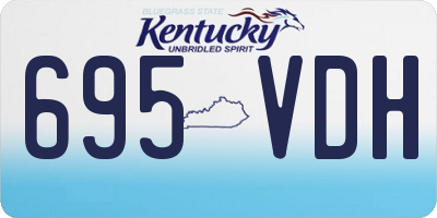 KY license plate 695VDH