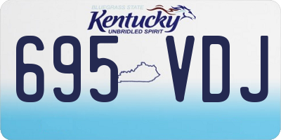 KY license plate 695VDJ