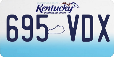 KY license plate 695VDX