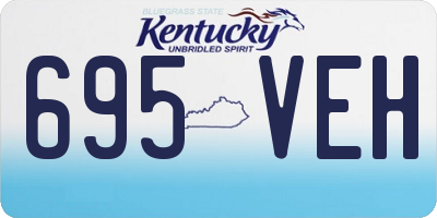 KY license plate 695VEH