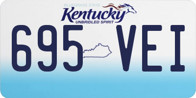 KY license plate 695VEI