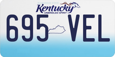 KY license plate 695VEL