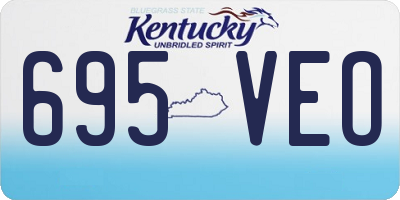 KY license plate 695VEO