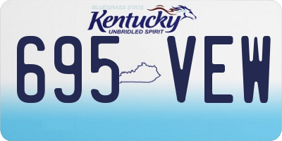 KY license plate 695VEW
