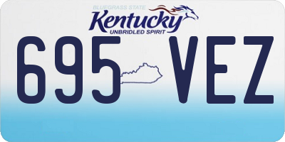 KY license plate 695VEZ