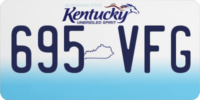 KY license plate 695VFG
