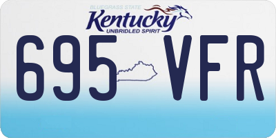 KY license plate 695VFR