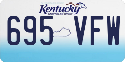 KY license plate 695VFW