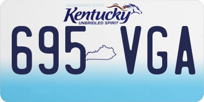 KY license plate 695VGA