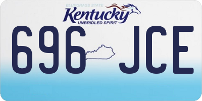 KY license plate 696JCE