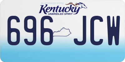 KY license plate 696JCW