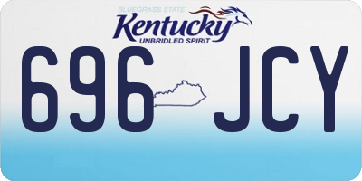 KY license plate 696JCY