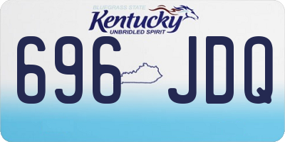 KY license plate 696JDQ