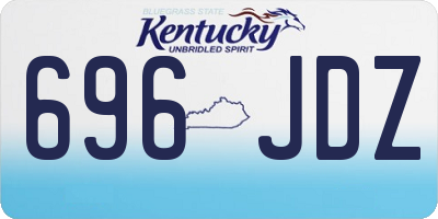 KY license plate 696JDZ