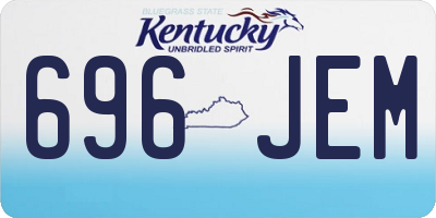 KY license plate 696JEM