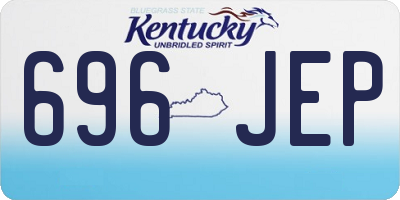 KY license plate 696JEP