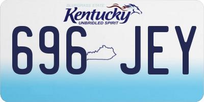 KY license plate 696JEY