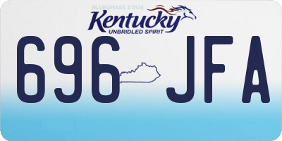 KY license plate 696JFA
