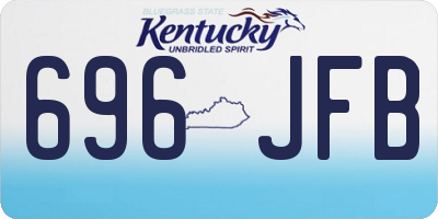KY license plate 696JFB