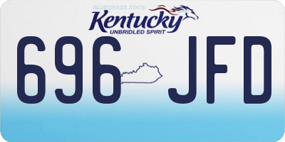 KY license plate 696JFD