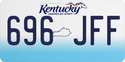 KY license plate 696JFF