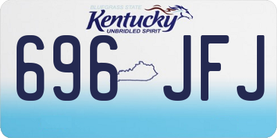 KY license plate 696JFJ