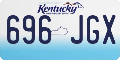 KY license plate 696JGX
