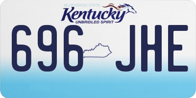 KY license plate 696JHE