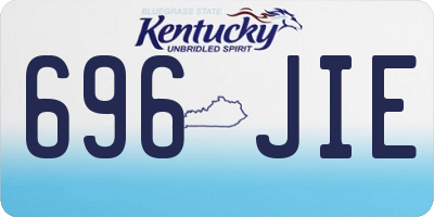 KY license plate 696JIE