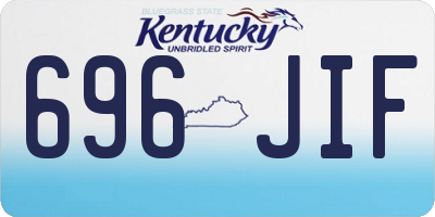 KY license plate 696JIF