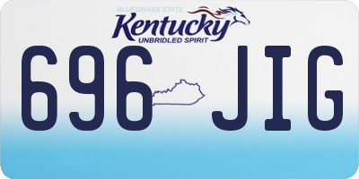 KY license plate 696JIG