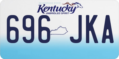KY license plate 696JKA