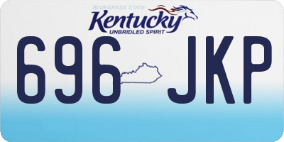 KY license plate 696JKP