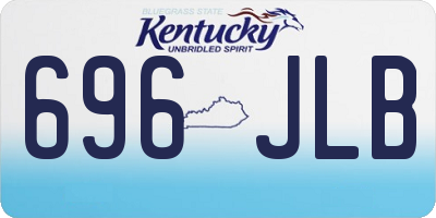 KY license plate 696JLB