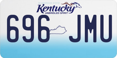 KY license plate 696JMU